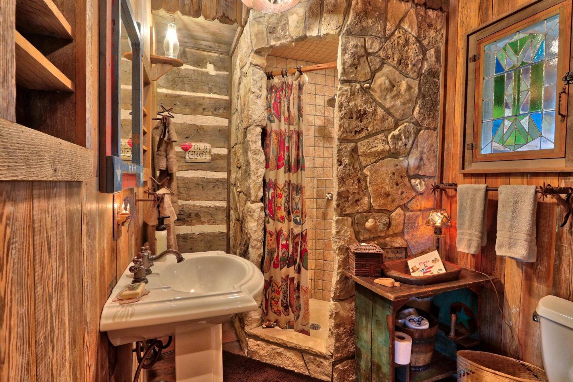 Log Cabin At Old Glory Ranch Wimberley Exteriér fotografie